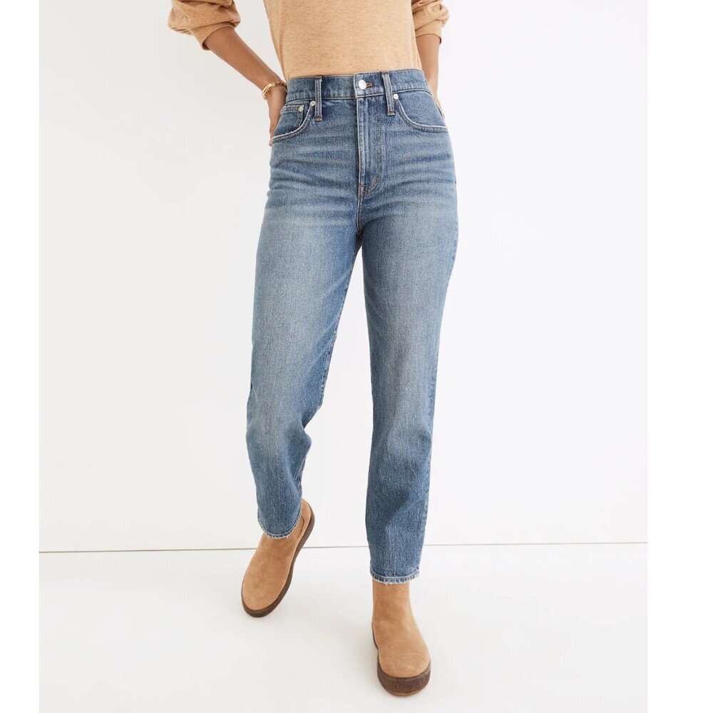 Madewell The Perfect Vintage Straight Jeans in Blue Belbury Wash Women's 24